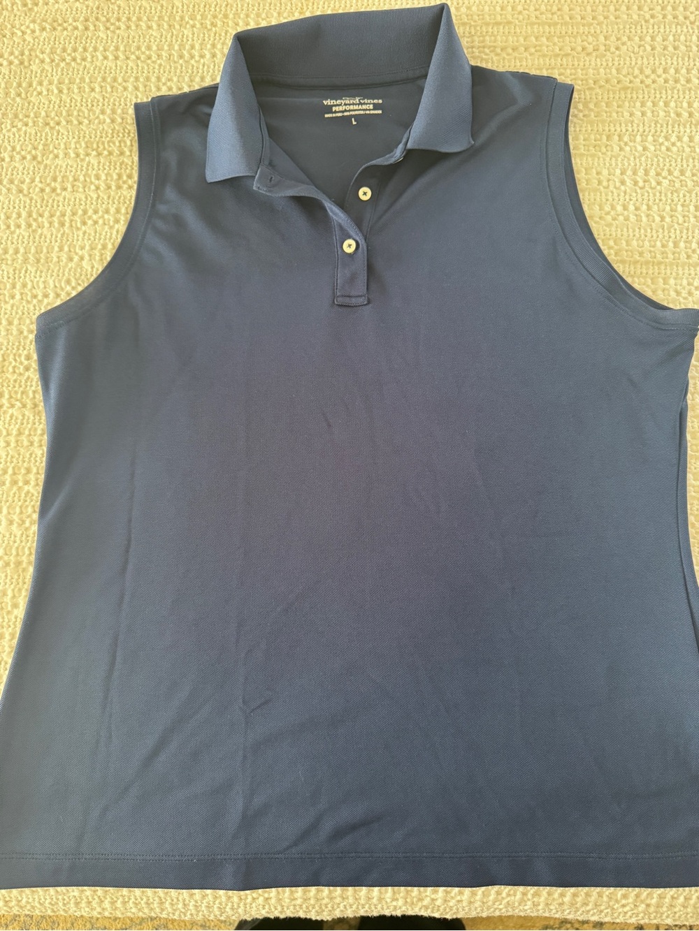 Vineyard Vines Women’s Navy Performance Sleeveless Polo L